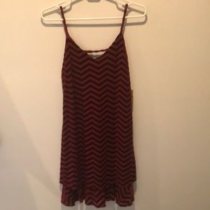 NWT Burgandy dress with chevron pattern